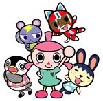  animal_crossing aurora aurora_(animal_crossing) bird black_eyes blush bunny cat doubutsu_no_mori freckles kid_cat nintendo open_mouth penguin pink_hair pippy pippy_(animal_crossing) player_1 purple_eyes rabbit squirrel static static_(animal_crossing) villager_(doubutsu_no_mori) 