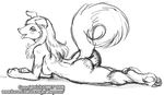  blush breasts butt colleen dr_comet female looking_at_viewer lying nude side_boob sketch solo tongue 