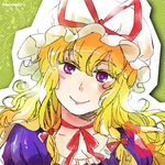  bad_id bad_pixiv_id blonde_hair face long_hair solo touhou yakumo_yukari yukataro 