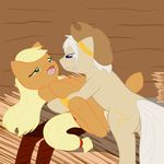  blonde_hair cowboy_hat cum cum_in_pussy cum_inside cutie_mark duo earth_pony equine female feral fluttershy_(mlp) freckles friendship_is_magic hair hat hay hi_res horse lying male mammal missionary_position my_little_pony on_back penetration penis pony pussy pussy_juice sex shenhibiki slut spread_legs spreading straight tongue tongue_out vaginal vaginal_penetration 