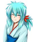 eyes_closed female green_hair iipanda japanese_clothes kimono long_hair nohohon simple_background solo white_background yu_yu_hakusho yukina_(yu_yu_hakusho) yuu_yuu_hakusho 