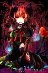  animal_ears bad_id bad_pixiv_id braid cat_ears cat_tail dress fang ghost hitodama hiyuu_(hiyualice) kaenbyou_rin multiple_tails red_eyes red_hair solo tail touhou twin_braids twintails 