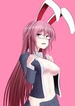  animal_ears bad_id bad_pixiv_id bespectacled blush breasts bunny_ears dress_shirt embarrassed glasses groin highres large_breasts long_hair marubororaito navel no_bra no_panties open_clothes open_shirt open_skirt pleated_skirt purple_hair red_eyes reisen_udongein_inaba shirt skirt solo tears touhou upper_body very_long_hair 