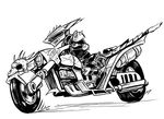  monochrome motorcycle oniontrain sergal solo unknown_artist 