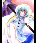  bad_id bad_pixiv_id heterochromia highres purple_umbrella rainbow solo stigma1101 tatara_kogasa touhou umbrella 