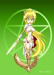  armor breasts cheetah feline female jessica_elwood skimpy solo sword unconvincing_armour weapon 