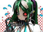  blush deino green_hair hatsune_miku karune_ca red_eyes twintails vocaloid 