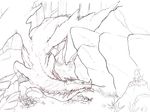  background dragon reptile scalie sefeiren sketch spikes tongue wings 