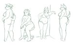  canine chubby dog dogslug fat female opencanvas sketch topless underwear 