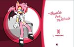  amy_rose blush breasts collar cuffs cum demon demon_wings female fur glasses gloves leash messy orgasm pleasure pussy sex_toy shirt shoes socks solo sonic_(series) tail tongue vibrator wings 