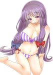  bad_id bad_pixiv_id barefoot breasts cleavage large_breasts long_hair patchouli_knowledge purple_eyes purple_hair shie_(m417) solo touhou 