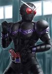  belt clenched_hand gaia_memory highres kamen_rider kamen_rider_joker kamen_rider_w male_focus masarou solo 