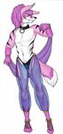  canine collar crossdressing cute girly harem hindpaw male pink_eyes sheath solo tail unknown_artist wolf 
