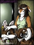  double_furry female fursuit o-kemono pensive shirt solo 