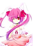  animal_ears bad_id bad_pixiv_id bare_shoulders bunny_ears di_gi_charat dice dice_hair_ornament gradient_hair hair_ornament hair_ribbon heart long_hair mitsugushi_yuu multicolored_hair one_eye_closed pink_hair purple_hair red_eyes ribbon solo twintails usada_hikaru 