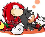  knuckles_the_echidna sega shadow_the_hedgehog sonic_(series) urahyu 