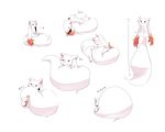  biting chin_rest closed_eyes expressions hiding holding_own_tail izusetsu kyubey large_tail lying mahou_shoujo_madoka_magica no_humans on_back on_side pose sitting sitting_on_own_tail sleeping solo tail tail_biting tail_hug tail_stand translated 