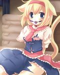  alice_margatroid animal_ears arms_behind_back bad_id bad_pixiv_id ball_gag bdsm blonde_hair blue_eyes blush capelet cat_ears cat_tail gag gagged hairband highres kemonomimi_mode mikurun short_hair solo tail tears torn_clothes touhou 