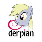  debian debian_open_use_logo_license derp derpian derpy_hooves_(mlp) equine female friendship_is_magic hi_res horse linux logo mammal my_little_pony plain_background pony purpletinker solo white_background 