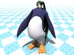  3d animal_costume aqua_eyes bird calne_ca cosplay deino green_hair hatsune_miku hatsune_miku_(cosplay) karune_calcium linux maeda_koutarou penguin penguin_costume penguin_suit twintails vocaloid 