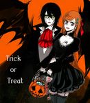  4 apu arrancar black_hair bleach espada gothic_lolita halloween hollow inoue_orihime lolita_fashion ulquiorra_cifer ulquiorra_schiffer vampire wings 