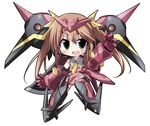  bibi bodysuit brown_hair chibi huang_lingyin infinite_stratos mecha_musume pilot_suit shenlong_(infinite_stratos) twintails 