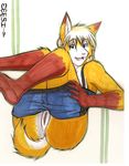  2007 anus butt canine cat clitoris feline female fox legs_up meesh pants pants_down pussy solo undressing 