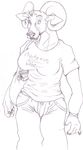  bovine female horns mousetrap_(artist) pants purse shirt solo 
