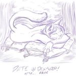  cat chengandeng cushion feline female nude sketch sleeping solo 