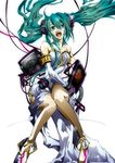  bad_id bad_pixiv_id bare_shoulders detached_sleeves green_eyes green_hair hatsune_miku highres legs long_hair open_mouth payload.nov sitting solo twintails very_long_hair vocaloid 