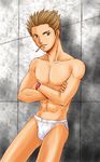  1boy abs chest club_z male male_focus muscle solo underwear 
