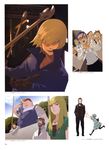  6+boys absurdres baccano! carol_(baccano) enami_katsumi graham_spector gustav_st-germain highres hong_chimei multiple_boys multiple_girls official_art rail_(baccano) renee_paramedes_branvillier scan sickle_(baccano) 