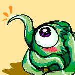  ambiguous_gender blush cute green oekaki parody purple_eyes shuma-gorath solo tentacles 