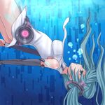  aqua_eyes aqua_hair bad_id bad_pixiv_id bubble elbow_gloves falling gloves hasu_(hk_works) hatsune_miku hatsune_miku_(append) long_hair necktie solo twintails underwater vocaloid vocaloid_append 