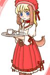  collar dog dress female kin-shun maid maid_uniform mammal plain_background solo white_background 