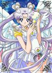  angel_wings anime_coloring bare_arms bishoujo_senshi_sailor_moon blue_eyes brooch cape choker cowboy_shot doily double_bun dress earrings facial_mark forehead_mark frame hair_ornament hairpin heart jewelry lavender_hair long_hair magical_girl marco_albiero official_style pleated_skirt sailor_collar sailor_cosmos sailor_senshi_uniform short_dress short_sleeves signature silver_hair skirt smile solo staff very_long_hair white_choker white_dress white_hair white_sailor_collar wings 