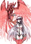  &gt;:) adapted_costume armor bad_id bad_pixiv_id bikini_armor bird bird_on_arm bow breasts cyborg energy fujiwara_no_mokou gauntlets glowing hair_bow highres hips long_hair looking_at_viewer mecha_musume mechanical_arm medium_breasts no_bra open_clothes open_shirt outline phoenix red_eyes red_wings revealing_clothes robot robot_ears science_fiction shirt shoulder_pads silver_hair simple_background smile smirk solo standing thigh_gap thighhighs thighs touhou v-shaped_eyebrows very_long_hair weapon white_background wings zai_(mk3) 