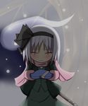  bad_id bad_pixiv_id black_hairband box closed_eyes gift hairband heart heart-shaped_box highres holding holding_gift incoming_gift jacket konpaku_youmu konpaku_youmu_(ghost) mittens scabbard scarf sheath silver_hair solo sumizome-hana touhou valentine vest 