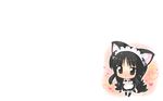  akiyama_mio animal_ears black_eyes black_hair catgirl chibi hahifuhe k-on! long_hair maid tail tears thighhighs 