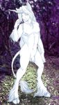  2005 balls equine flaccid hair hooves horns jidane long_hair long_white_hair male navel nipples nude penis solo uncut unicorn white_hair 