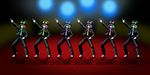  alternate_costume bad_id bad_pixiv_id blue_hair dancing formal glasses hat highres multiple_views nagae_iku necktie saturday_night_fever suit sunglasses touhou variations yukinoserizawa 