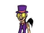  bow_tie crossover equine eyewear friendship_is_magic glasses hair hat horse key male mammal my_little_pony parody plain_background pony snaggle_tooth snaggletooth solo spoof suit super_jail superjail! the_warden unknown_artist warden white_background 