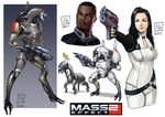  1girl assault_rifle bad_id bad_pixiv_id black_hair dated geth geth_plasma_shotgun geth_pulse_rifle gun handgun jacob_taylor legion_(mass_effect) lieqi_hun lips m-4_shuriken mass_effect mass_effect_2 miranda_lawson rifle robot shotgun simple_background submachine_gun weapon 