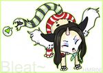  &hearts; black_hair chival_(character) female hair holly_massey horns solo tailmouth 