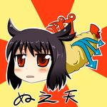  female food houjuu_nue lowres macedonian_flag selshia12 sunburst tempura touhou 