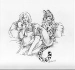  cheetah child couple feline female heather_bruton human love male parent sketch straight 