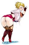  ass blush breasts cosplay glasses huge_breasts miss_spencer nipples pussy rumble_roses smile uncensored waku_jinpei 