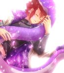  cobra_(fairy_tail) cuberios_(fairy_tail) earrings eyes_closed fairy_tail fuchise jewelry male male_focus red_hair ring snake 