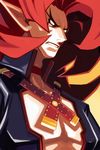  harada_takehito long_hair male_focus official_art phantom_kingdom pointy_ears red_hair solo white_eyes zetta_(phantom_kingdom) 