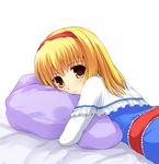  alice_margatroid ash_(pixiv) blonde_hair cushion solo touhou yellow_eyes 